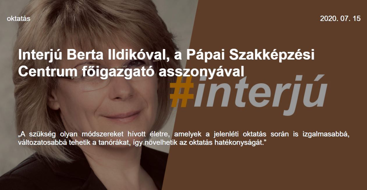 Interjú Berta Ildikó főigazgató asszonnyal