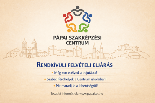 Rendkívüli felvételi eljárás 2026/2027-es tanévre